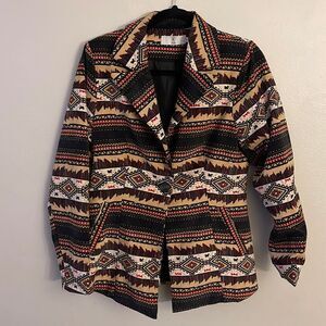 ZIZI Aztec print corduroy blazer medium Aspen Western